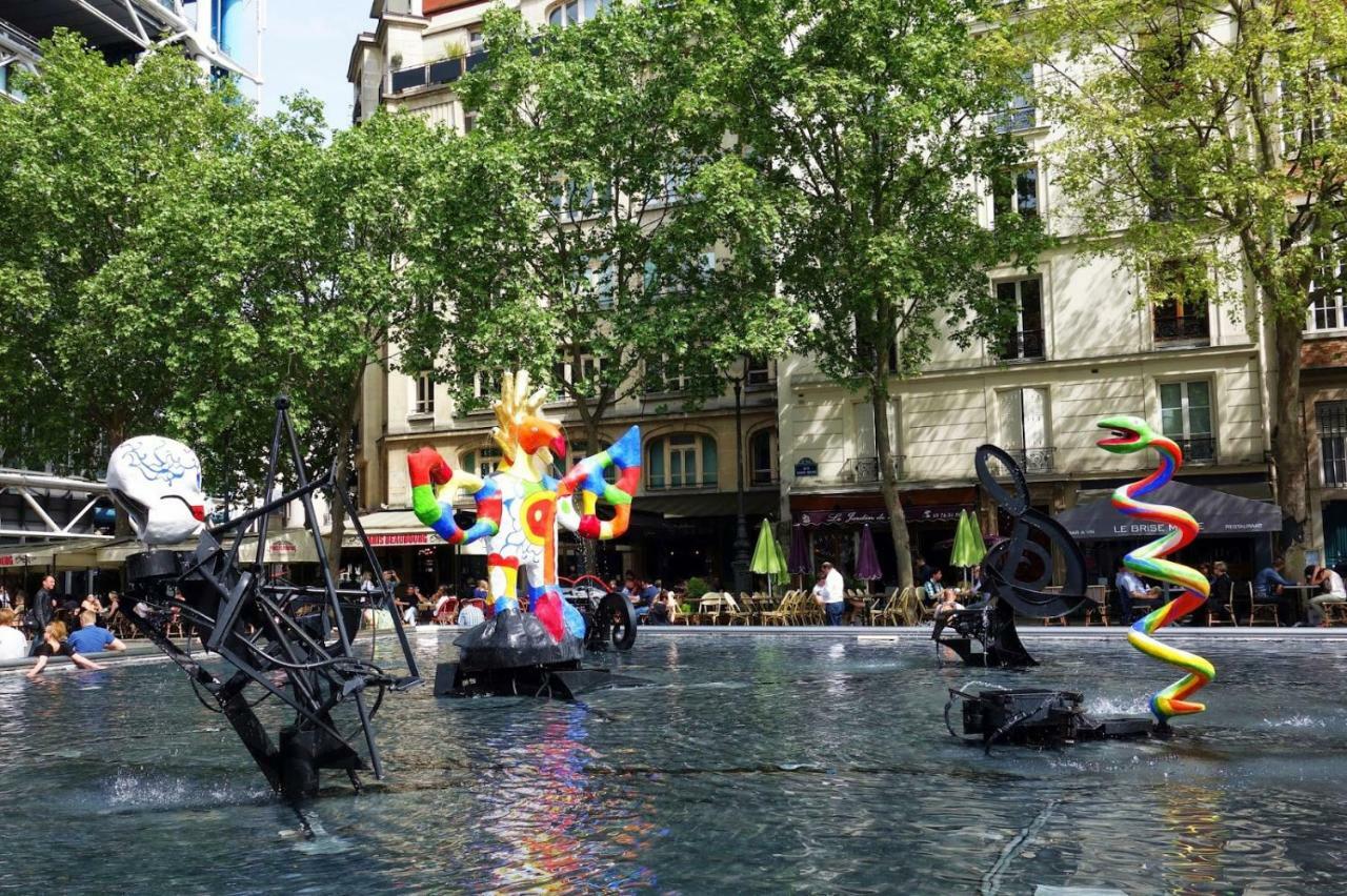 פריז 50M2 Rue Rambuteau/Pompidou/Marais/Hotel De Ville מראה חיצוני תמונה
